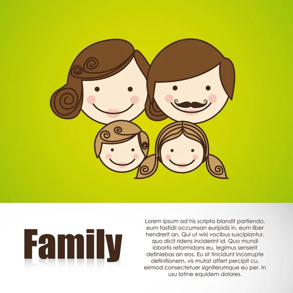 Lycklig familj — Stock vektor