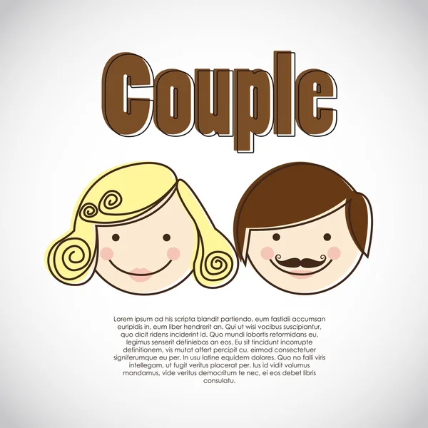 Illustration de couple — Image vectorielle