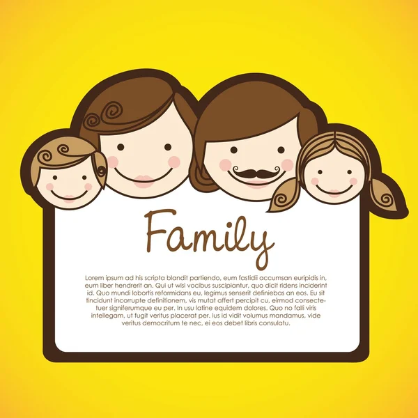 Mutlu aile — Stok Vektör