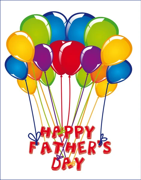 stock vector sign of balloons Father's Day