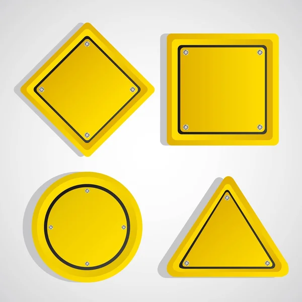 Yellow sign — Stock Vector