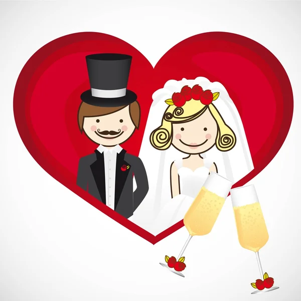 Svatební přání, — Stockový vektor
