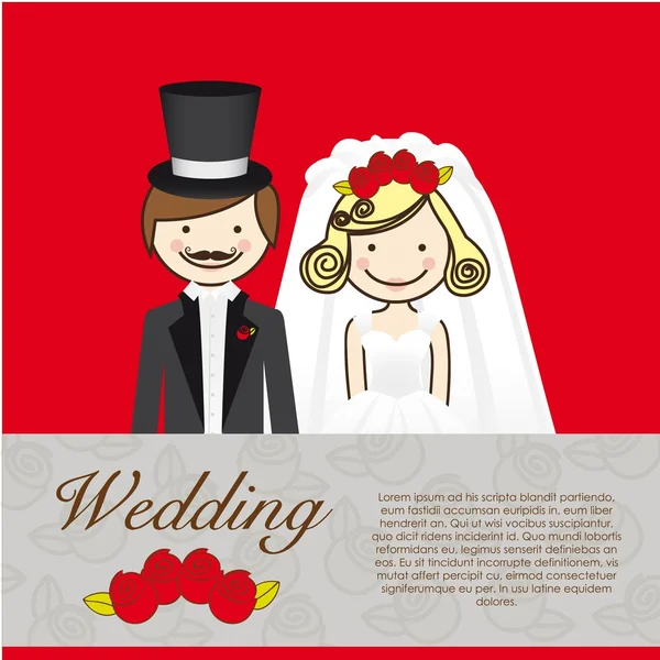 Cartão de casamento —  Vetores de Stock