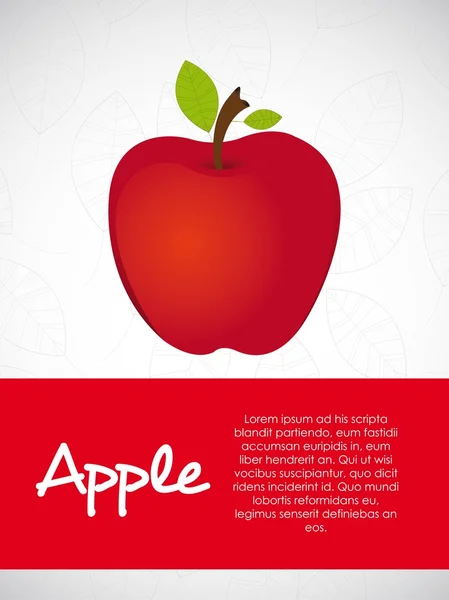 Illustration des Apfels — Stockvektor