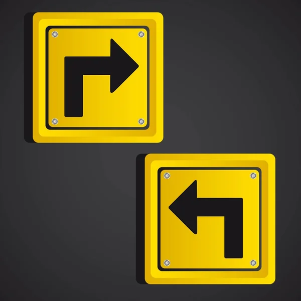 Signo amarillo cuadrado — Archivo Imágenes Vectoriales