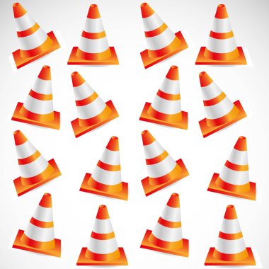 Pattern traffic cones clipart