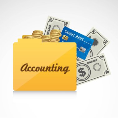 Icon of accounts. clipart