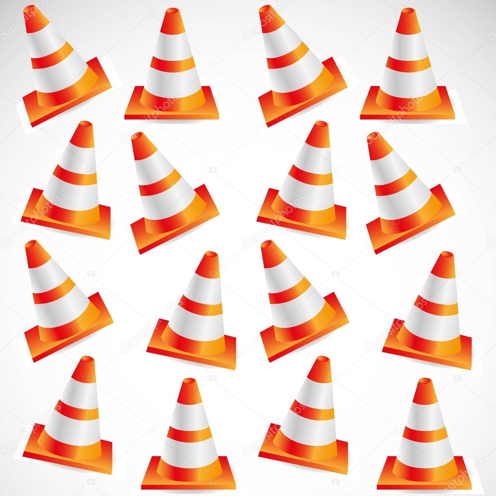Traffic Cone Isolated On White Background Stock Photo - Download