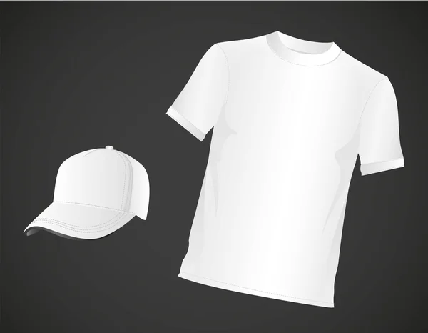 T 恤和白色帽 — 图库照片