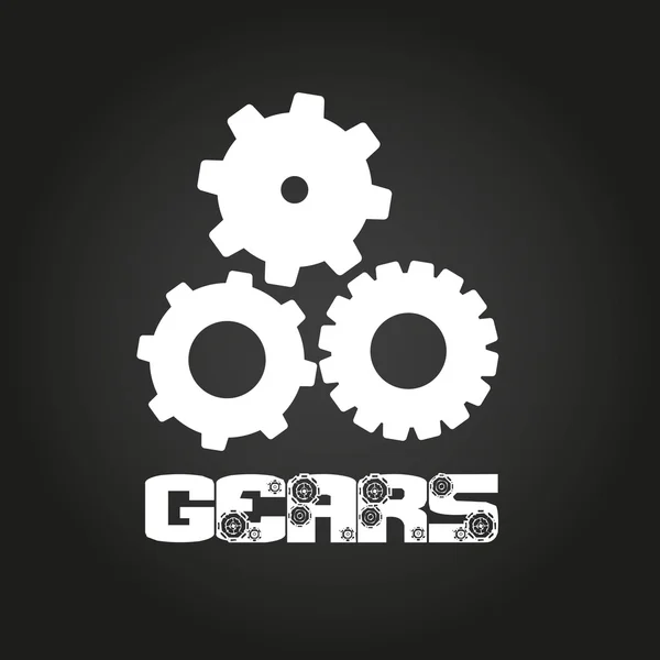 Gears silhouettes — Stock Photo, Image