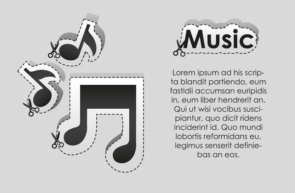 Label of musical notes — Stock Photo, Image