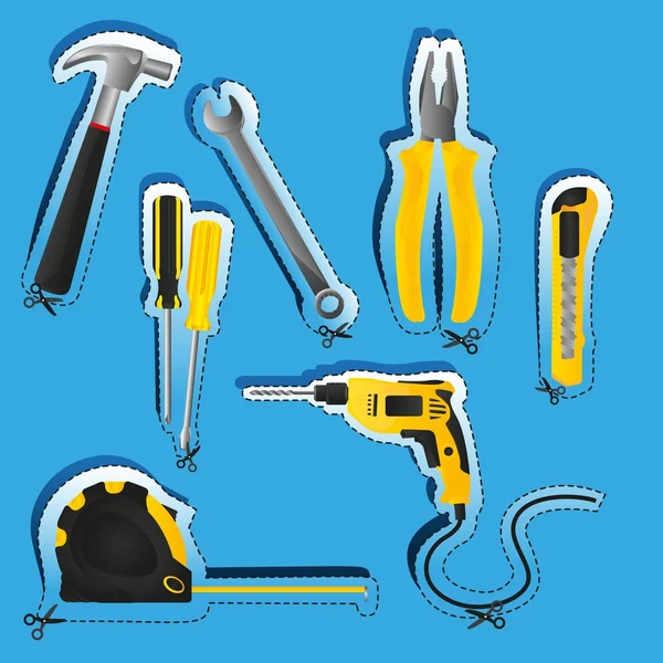 Labels of tools — Stock Photo, Image