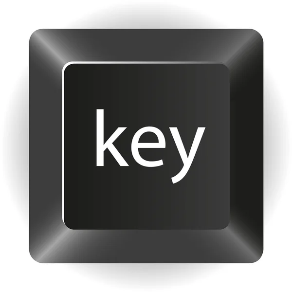 Sleutel computer zwart — Stockfoto