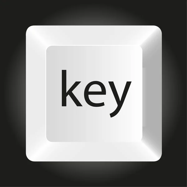 Klucz komputera biały — Zdjęcie stockowe