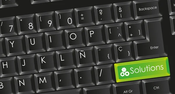 Conceptuele zwart toetsenbord — Stockfoto