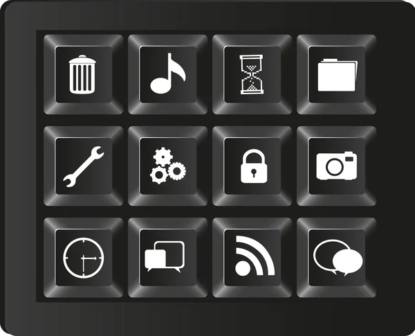 Keys with icons — Stock Photo, Image