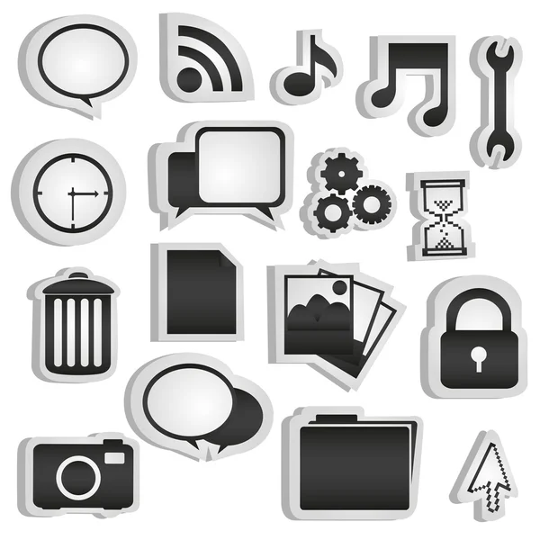 Set of silhouettes of icons — Stock Photo, Image
