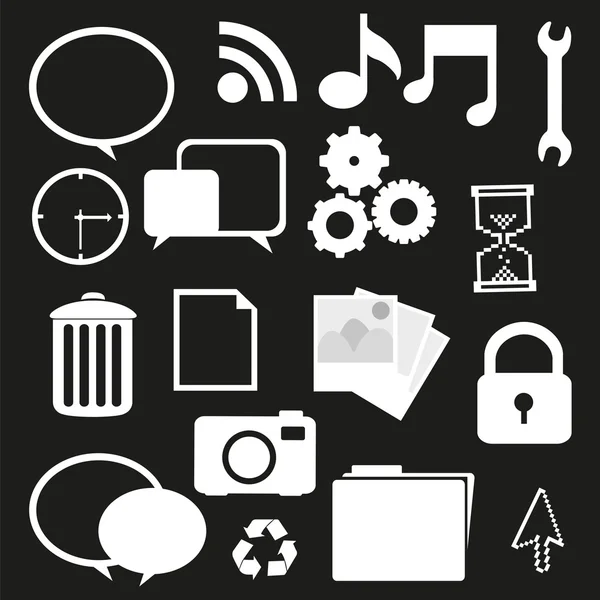 Set of silhouettes icon — Stock Vector