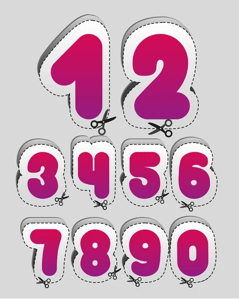 Label of the numbers — Stock Vector