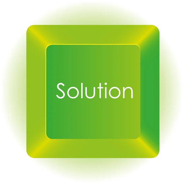 Υπολογιστή πράσινο κλειδί, απομονωμένα σε λευκό φόντο, εικονογράφηση φορέας — Διανυσματικό Αρχείο