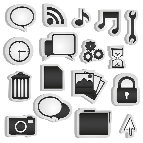 Set of silhouettes icon — Stock Vector