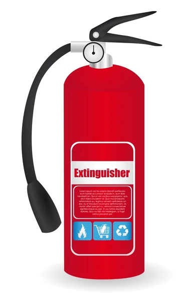 stock vector fire extinguisher red