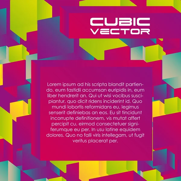Färgglada kuber — Stock vektor