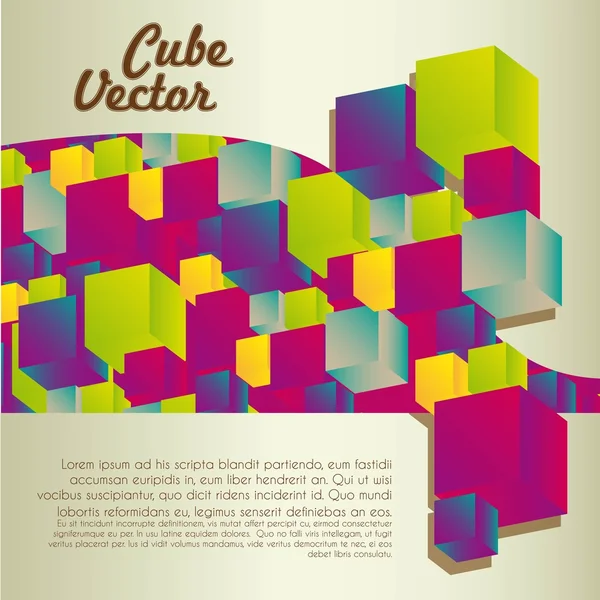 Colorful cubes — Stock Vector