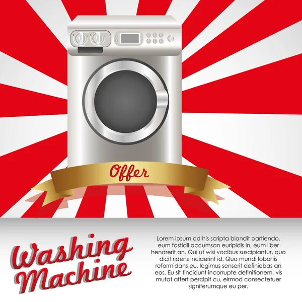 Illustratie van een wasmachine — Stockvector
