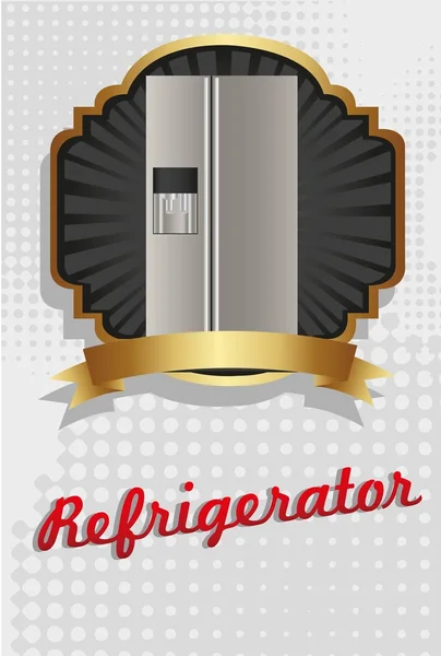 Illustration d'un réfrigérateur — Image vectorielle