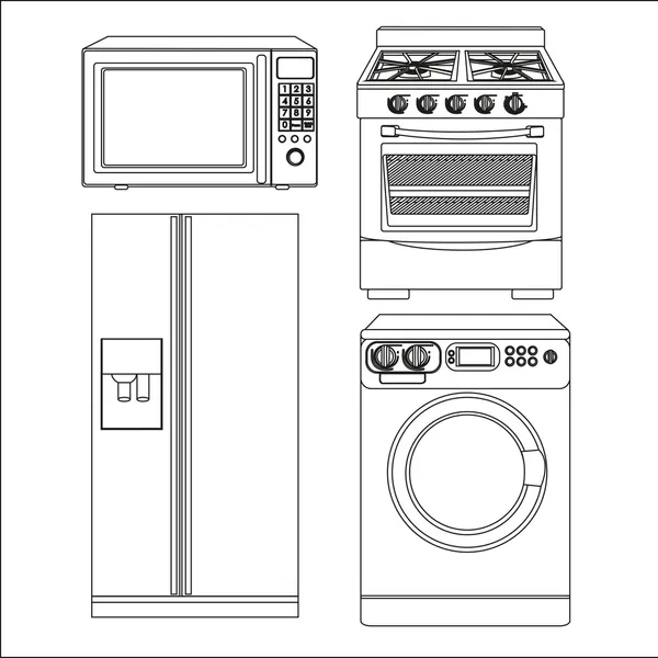 Set of appliances — Stock Vector