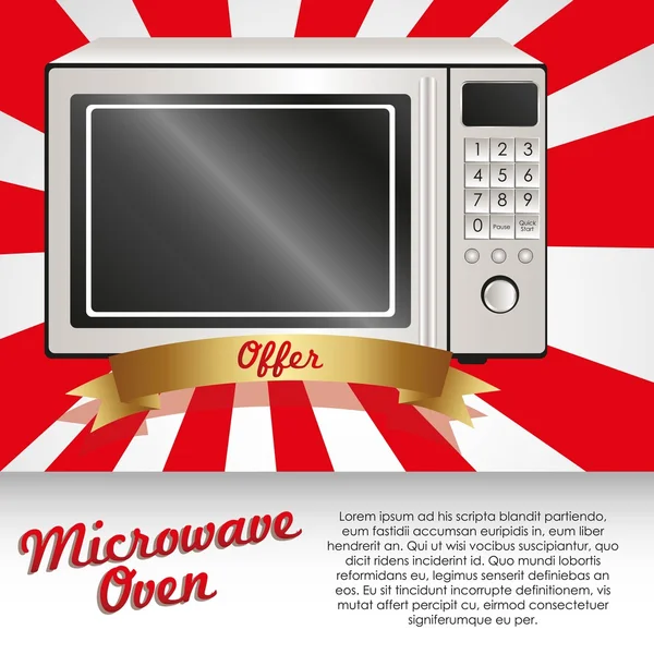 Illustration of a microwave — Stock Vector