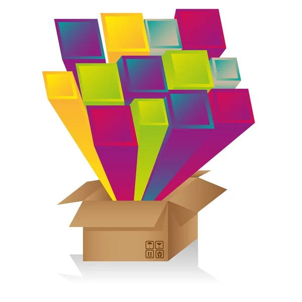 Cubes colorés — Image vectorielle