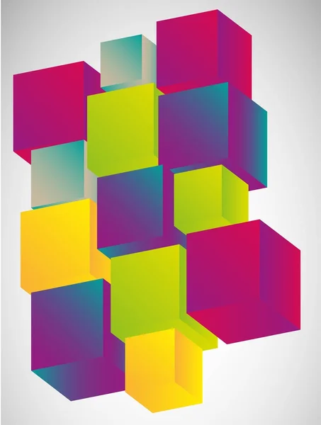 Kleurrijke kubussen — Stockvector