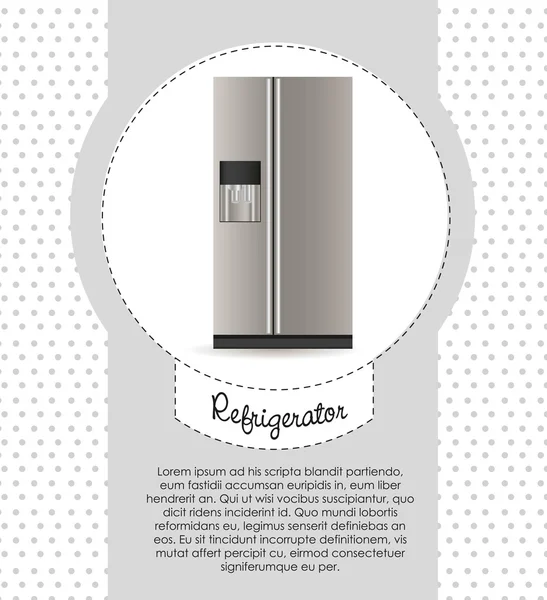 Illustrazione di un frigorifero — Vettoriale Stock