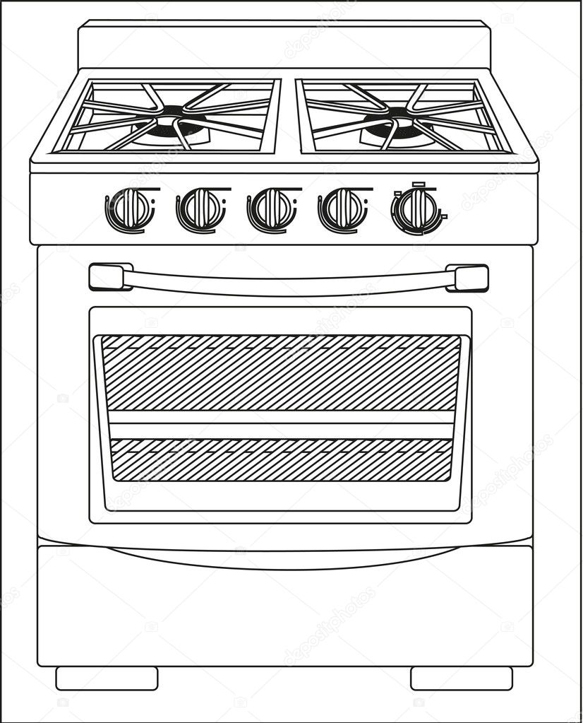 Illustration of a stove