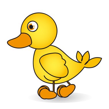 Cartoon of a rubber duck clipart