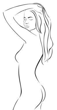 Silhouette of a woman clipart