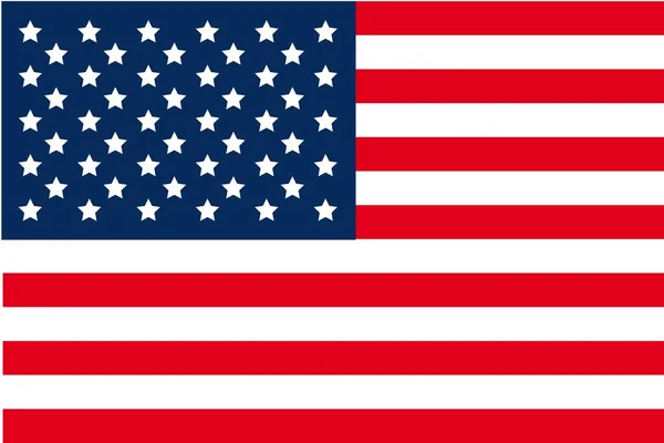 Abbildung der USA-Flagge — Stockvektor