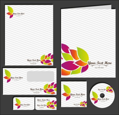 Set of material corporate image clipart