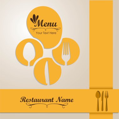 Elegant card for restaurant menu clipart