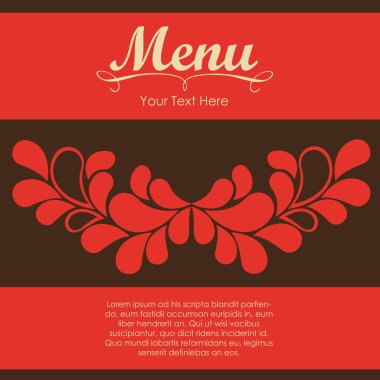 Elegant card for restaurant menu clipart