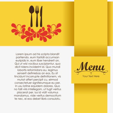 Elegant card for restaurant menu clipart