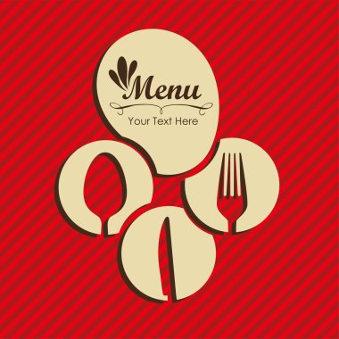 Elegant card for restaurant menu clipart