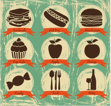 Food icons clipart