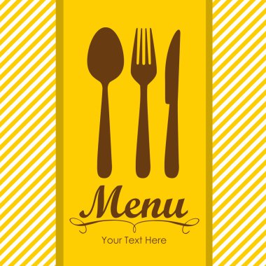 Elegant card for restaurant menu clipart