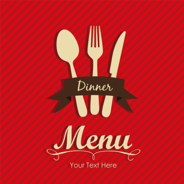 Elegant card for restaurant menu clipart