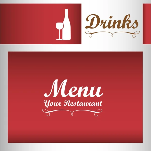 Carte élégante pour le menu des vins — Image vectorielle