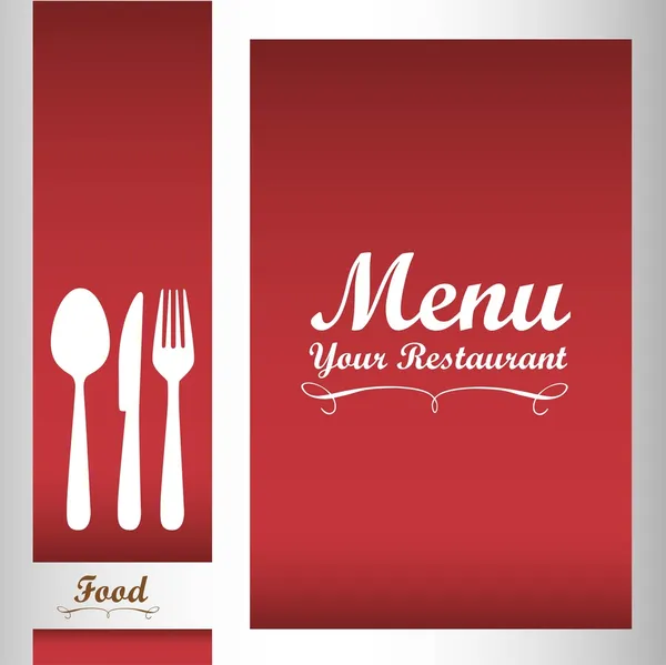 Carte élégante pour menu restaurant — Image vectorielle