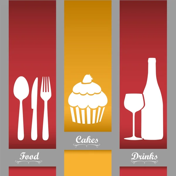Cartão elegante para menu de restaurante —  Vetores de Stock